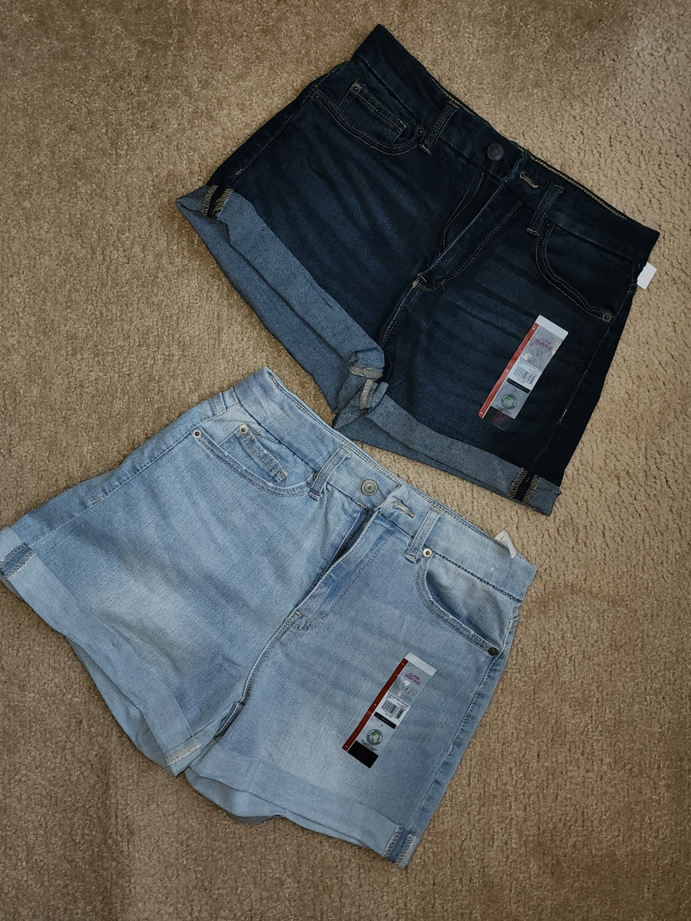 No Boundaries Shorts Bundle- Light Blue & Dark Wash Junior Size 7